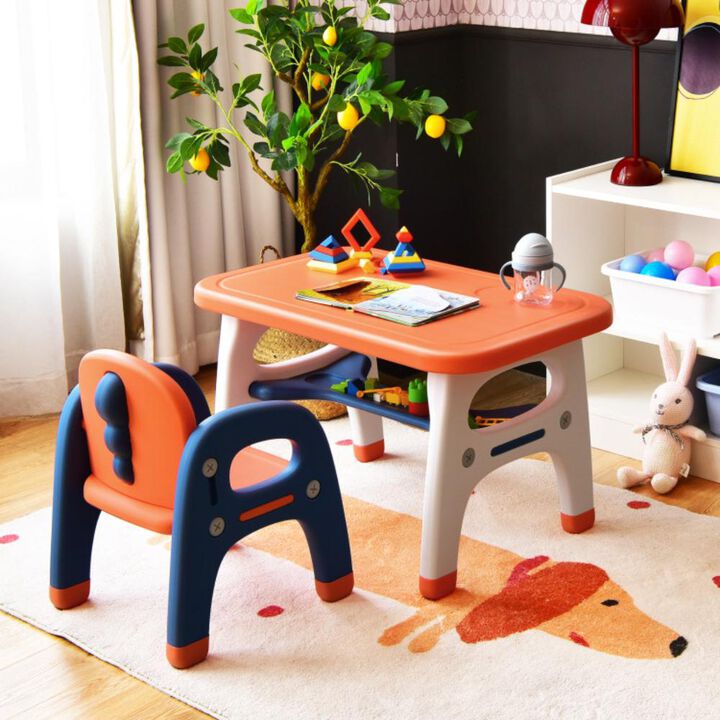 Hivvago Kids Activity Table and Chair Set with Montessori Toys for Preschool and Kindergarten