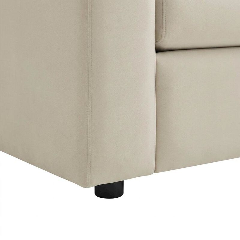 Performance Velvet Sofa, Comfy Modern Couch for Living Room, Taupe image number 6