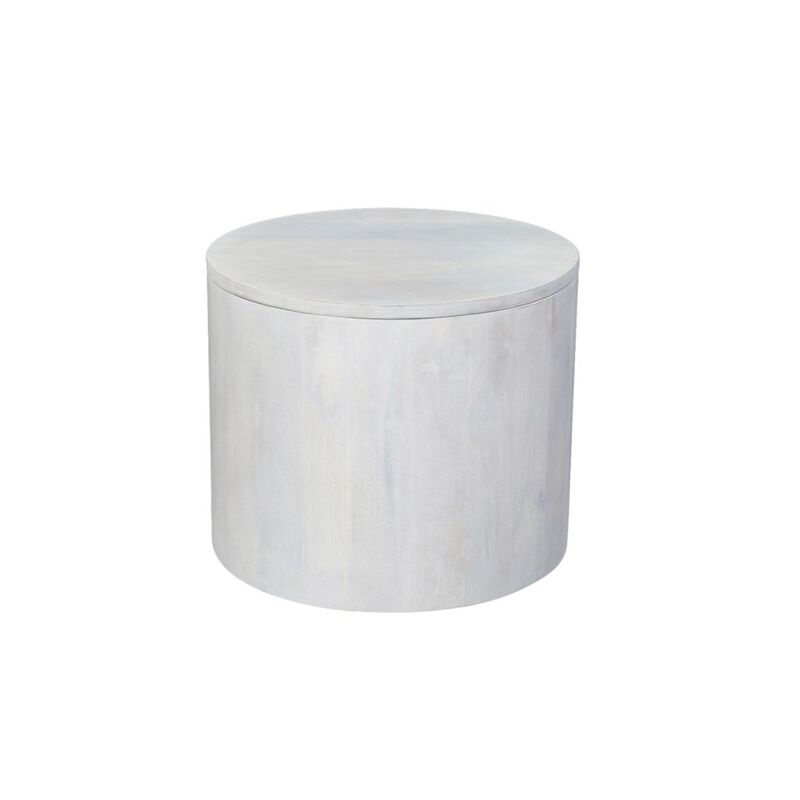 Carolina Chair & Table Sable 30 Round Nesting Coffee Table - Whitewash