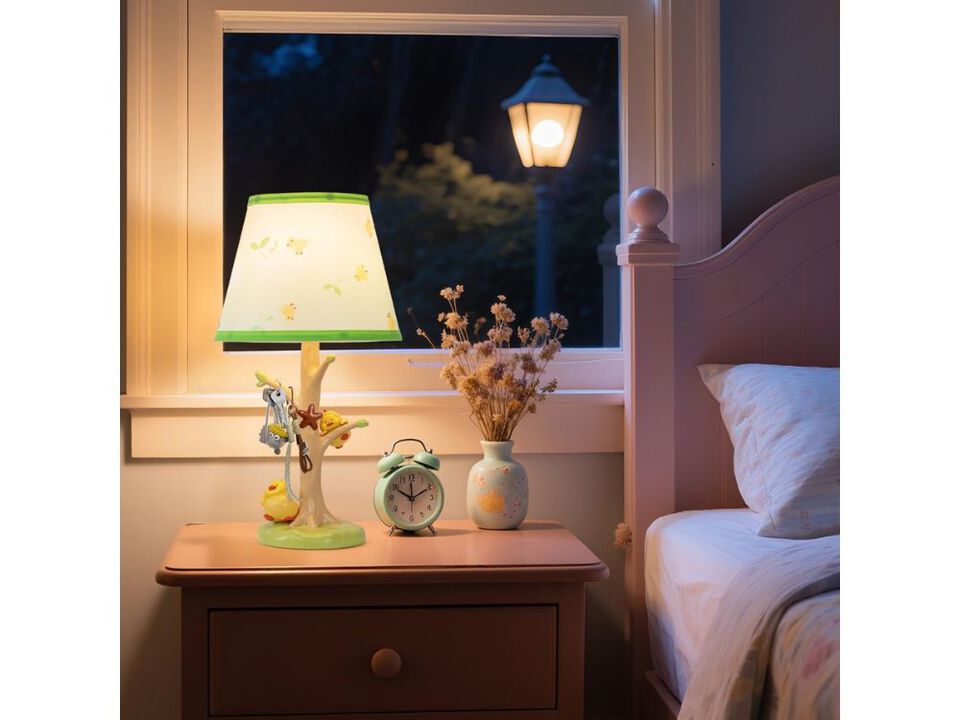 16 Inch Cute Chicken Table Lamp LED Animal Bedside Lamp for Kids Bedroom