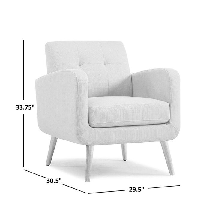 HL Home Furnishings Armchair in Mustard Yellow Linen with Natural Legs