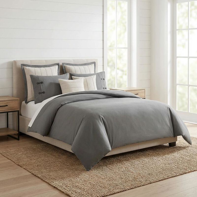 Michael Amini Fusion 8-Piece King Duvet Set - Gray image number 0