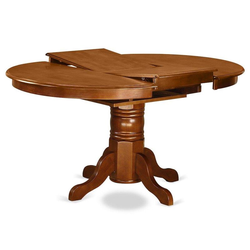 Oval Table with 18" Butterfly leaf - Saddle Brown