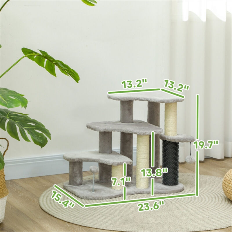 Multi-Level Cat Tree Tower with Scratching Posts, Hammock & Cozy Perches for Indoor Cats image number 5