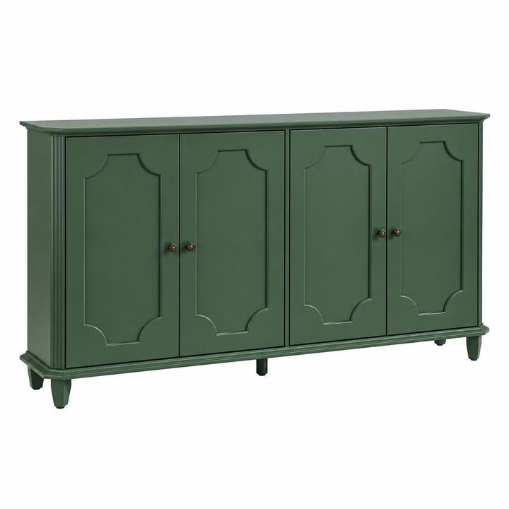 GOODSILO 63 Inch 4 Door Distressed Storage Sideboard Buffet Cabinet, Large Accent Console Credenza for Entryway Living Room