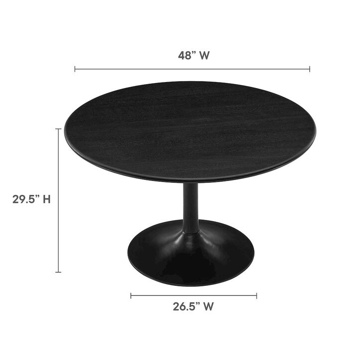 Lippa 48" Round Solid Wood Dining Table