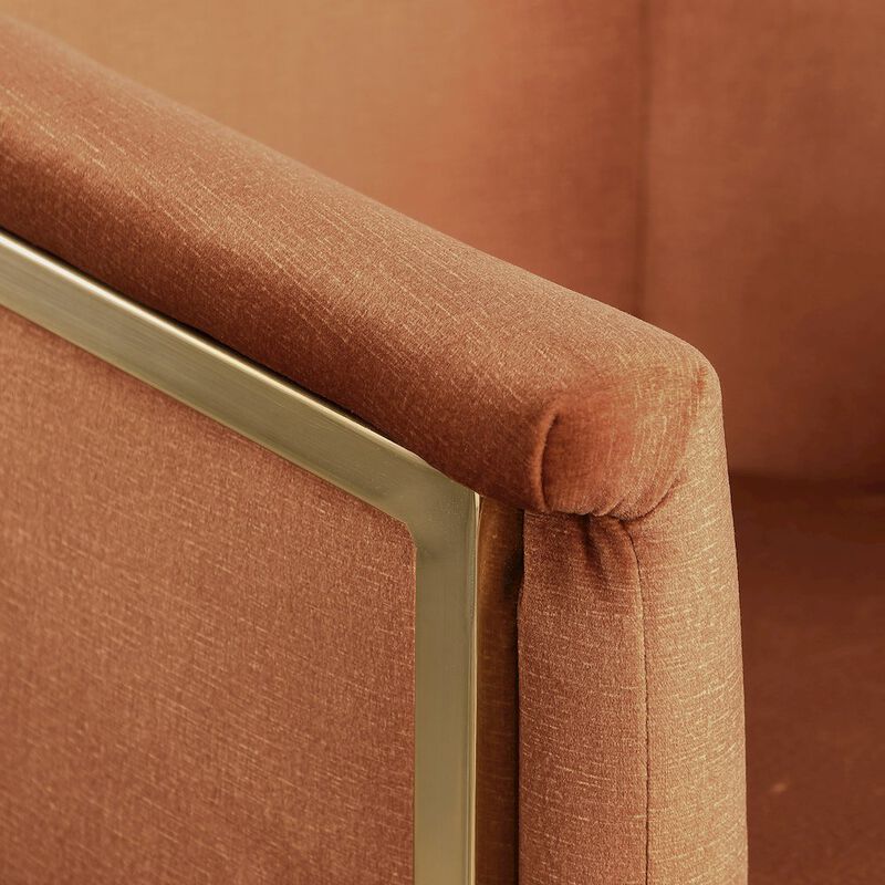 Meridian Furniture Tierra Cognac Velvet Dining Chair