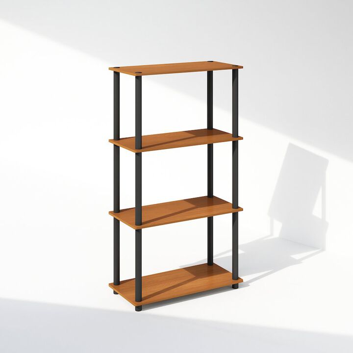 Turn-N-Tube 4-Tier Multipurpose Shelf Display Rack, Shelving Unit, Bookcase
