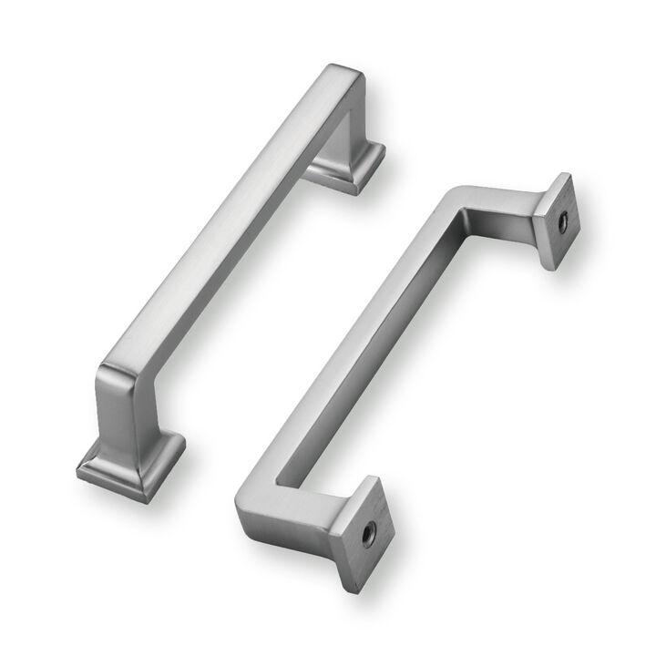 khtumeware 10 Pack Brushed Nickel Cabinet Pulls, 3-3/4 Inch(96mm) Hole Centers Solid Satin Nickel Cabinet Handles Kitchen Hardwa