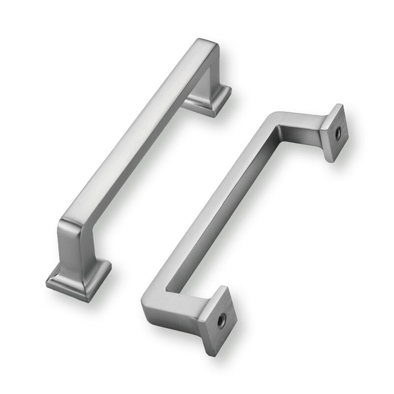 khtumeware 10 Pack Brushed Nickel Cabinet Pulls, 3-3/4 Inch(96mm) Hole Centers Solid Satin Nickel Cabinet Handles Kitchen Hardwa
