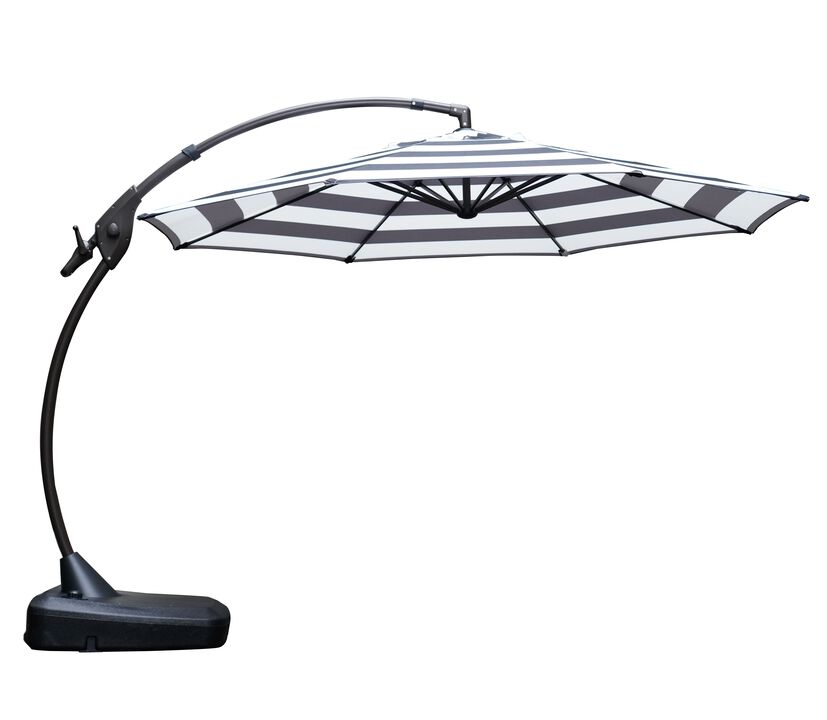 Mondawe 100 Sq Ft Cantilever Umbrella w/ UV 360° Rotation,Powder-Coated Aluminum Frame, Wheeled Base