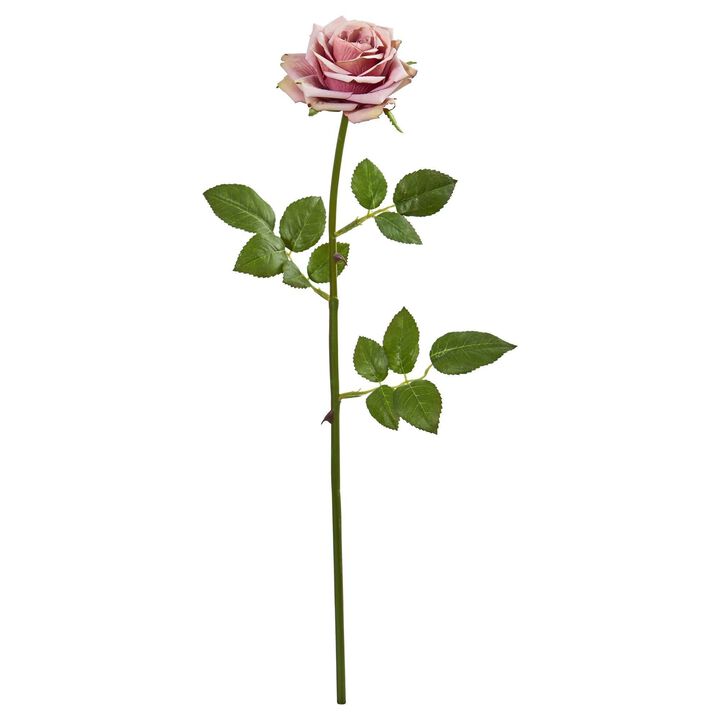 Nearly Natural 19-in Rose Artificial Flower (Set of 12)