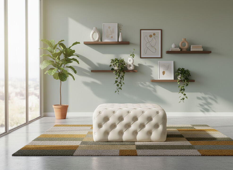 Meridian Furniture Ariel Velvet Ottoman/Bench