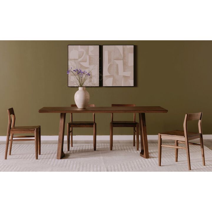 Moe&rsquo;s Silas Dining Table Walnut Brown