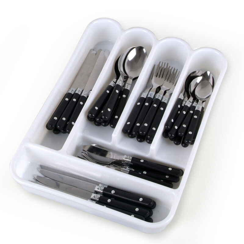 Gibson Home Casual Living 58 Piece Stainless Steel Flatware Set in Black image number 5