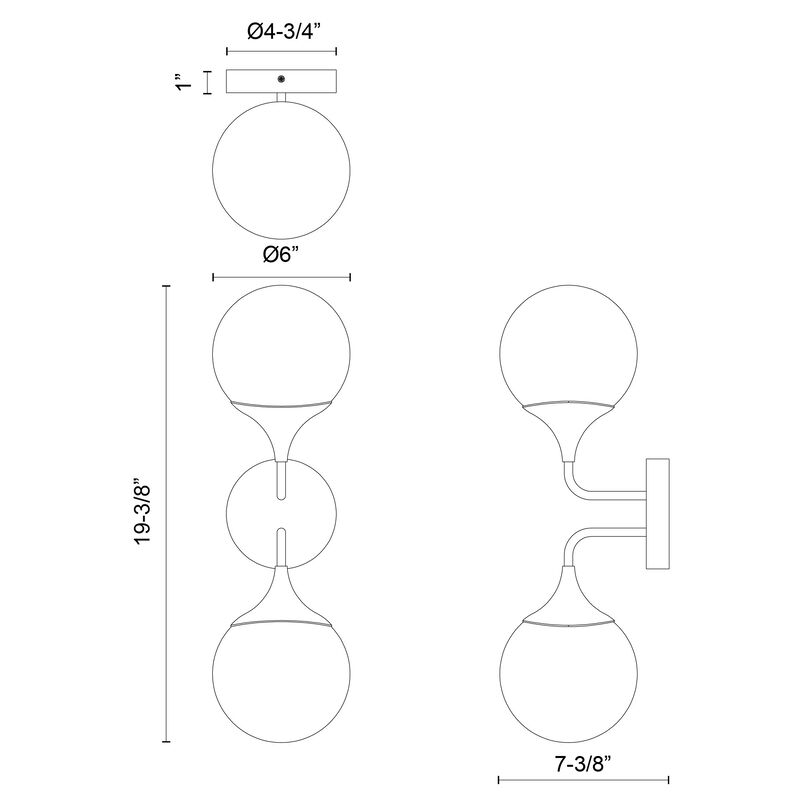 Nouveau 19-in Aged Gold/Opal Matte Glass 2 Lights Damp-Rated Wall/Vanity Light image number 9