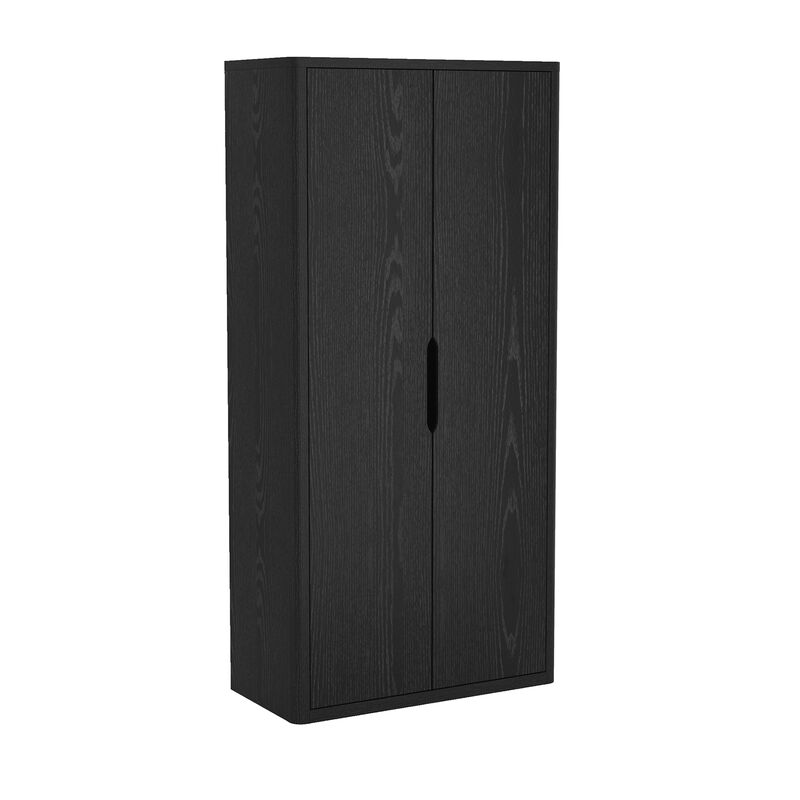 Rivington Black Bookcase Cabinet