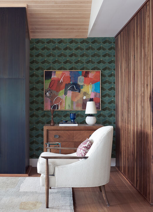 Muir Teal Geo Wallpaper