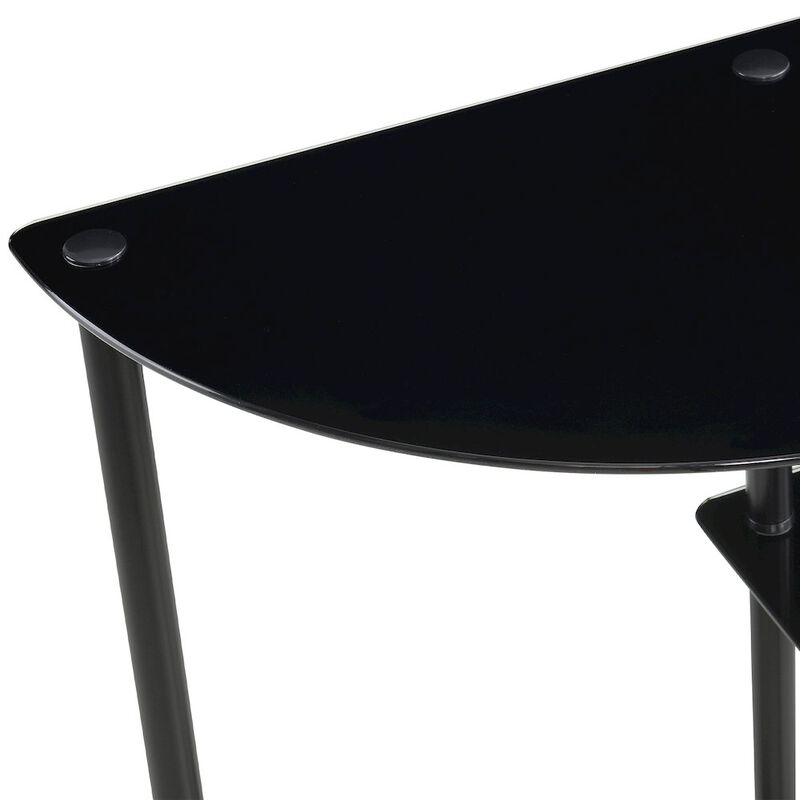 Convenience Concepts Designs2Go Classic Glass 3 Tier Display Entryway Hall Table