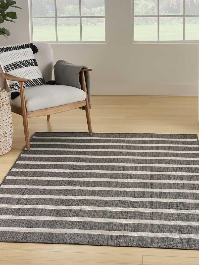Positano POS03 Charcoal/Ivory 4' x 6' Rug