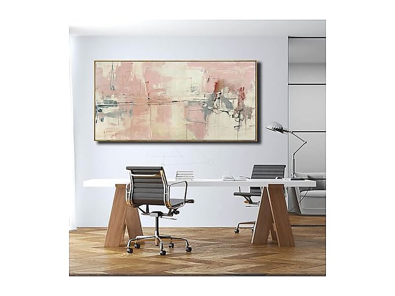 Pink Abstract Wall Art Decor Teen Girls Modern Living Room Canvas Bedroom Office image number 3