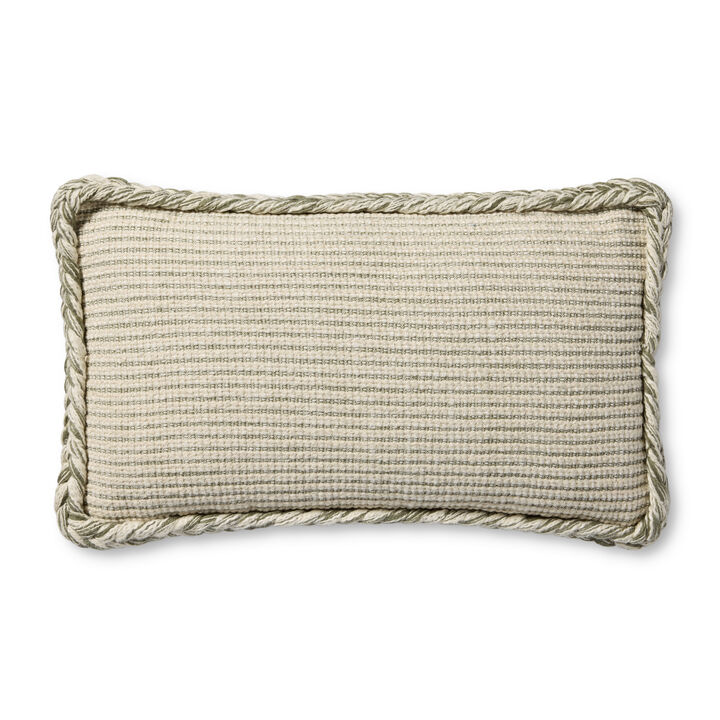 Oroville Natural/Olive 13''x21'' Cover w/Poly Pillow