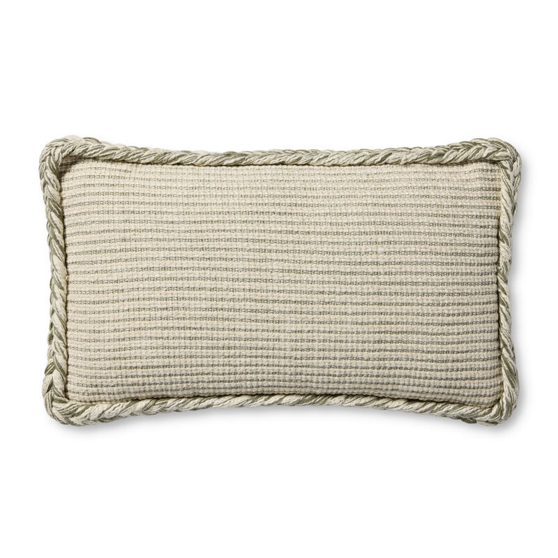 Oroville Natural/Olive 13''x21'' Cover w/Poly Pillow image number 0