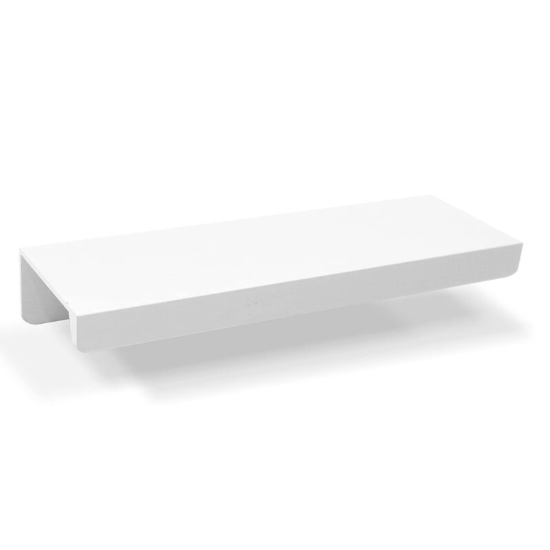 Jetland Cabinets Drawers Edge Pulls - 10-Pack, 4"" Overall Length, White, Concealed Tab Pulls for Kitchen Garage Cabinet Drawers