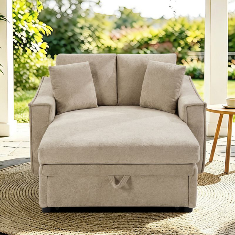 Bled Snowflake Velvet Chaise Sofa with Storage image number 2
