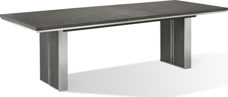 Plata Extension Dining Table in Thunder Grey