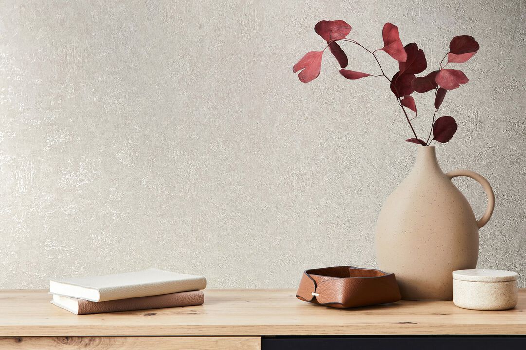 Kumano Plaster Beige Wallpaper 34520