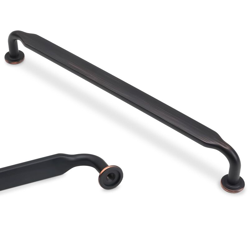 Amasideca 10 Pack Oil Rubbed Bronze Cabinet Pulls 7-1/2 Inch(192mm) Hole Centers Kitchen Cabinet Handles Zinc Alloy Drawer Pulls