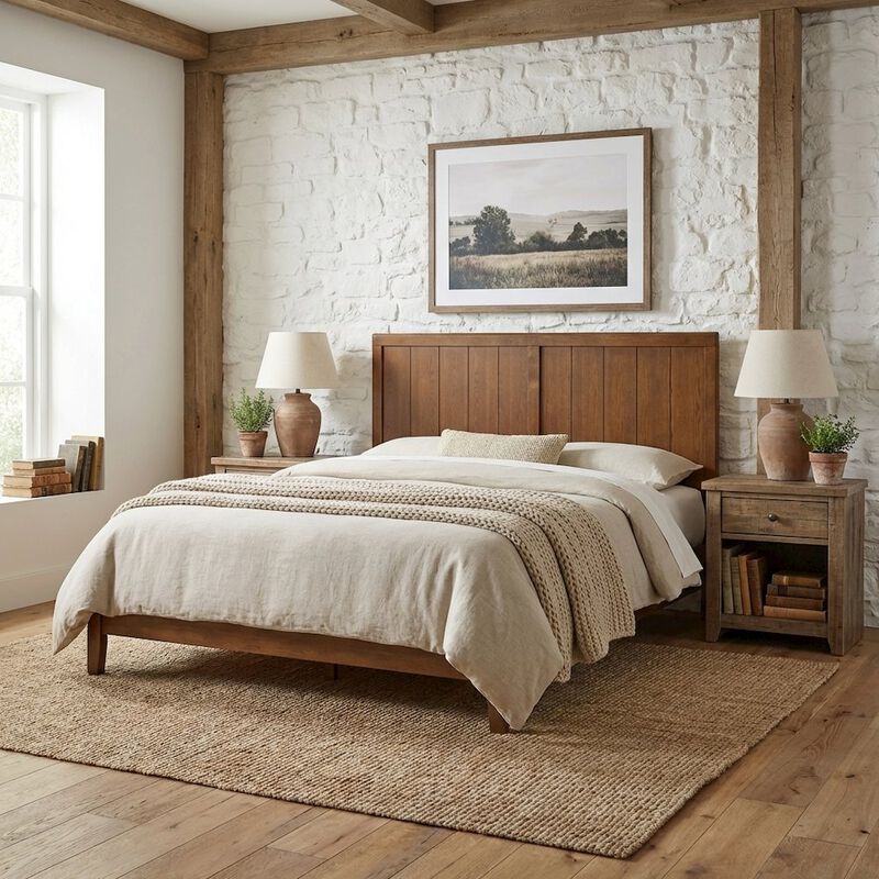 Wood Queen Headboard with Classic Design and Durable Construction image number 2