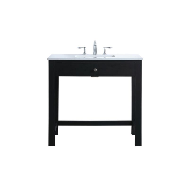 Elegant Kitchen and Bath 36 Inch ADA Compliant Bathroom Vanity In Black