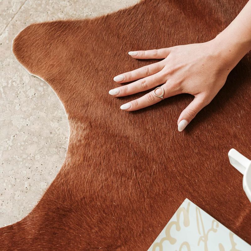 Premium 100% Genuine Cowhide Rug (4-5 Ft) Hand-Picked Leather Area Rug, Cozy, Unique, and Durable – From Argentina