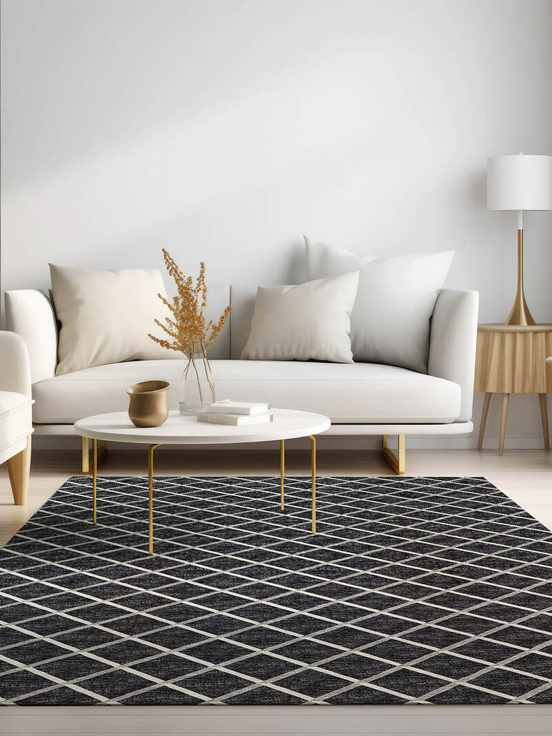 York YO1 Black 3' x 5' Rug