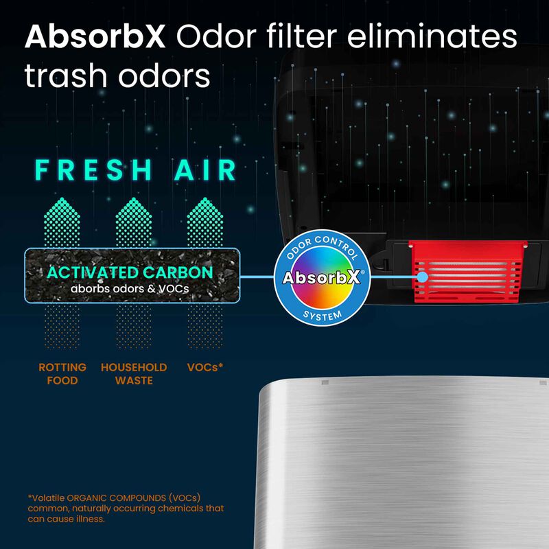 iTouchless 14 Gallon Sliding Lid Sensor Trash Can