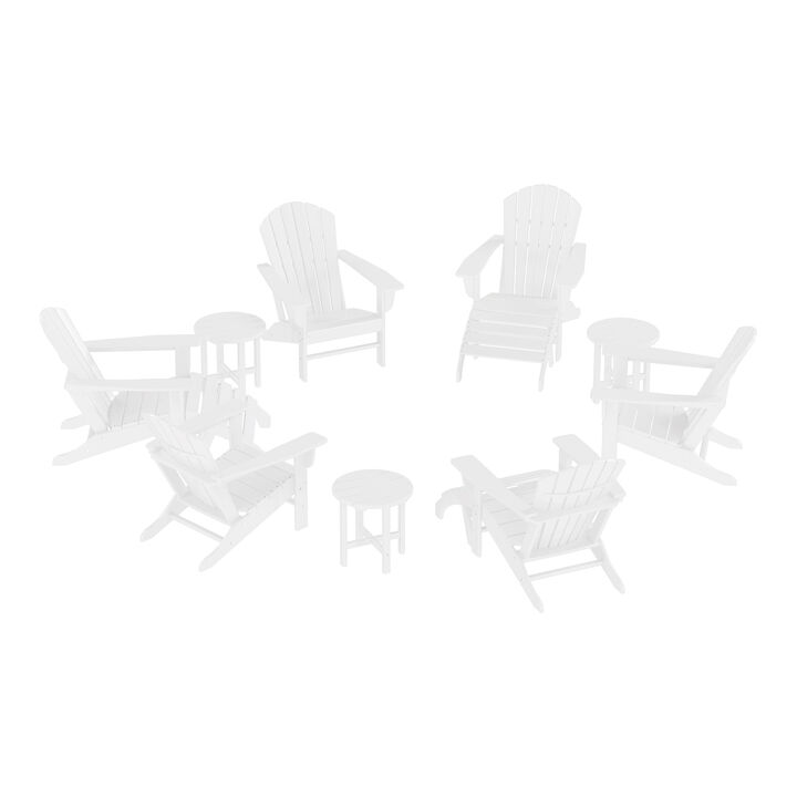 WestinTrends 12 Piece Outdoor Adirondack Chair With Ottoman And Side Table