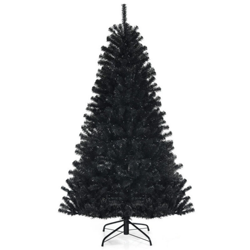 6ft Spooky Christmas Tree with Purple LED Lights image number 0