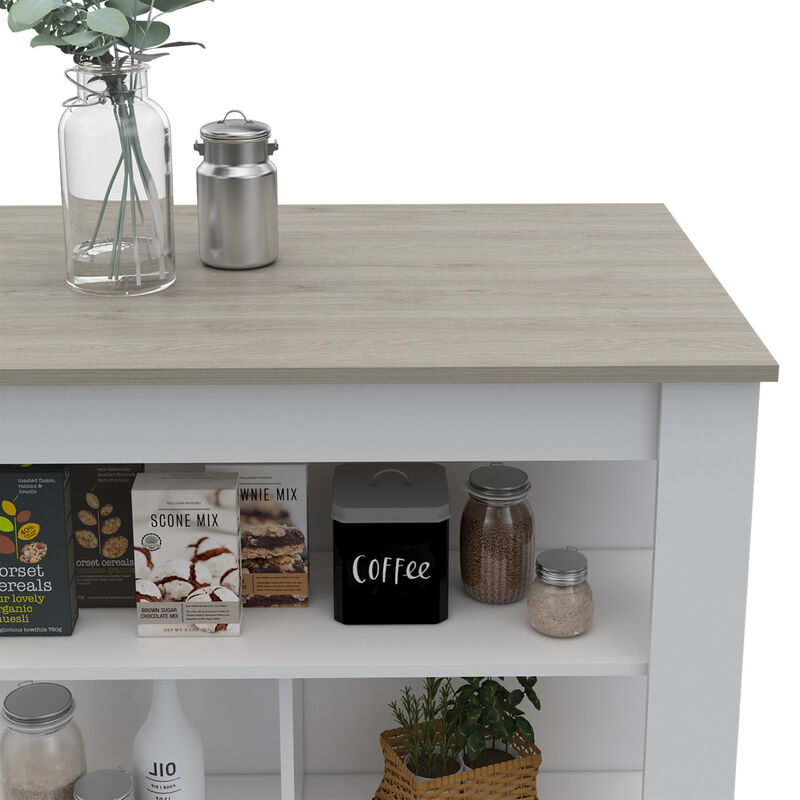Streamdale Rockaway 3-Shelf Kitchen Island And Light image number 3