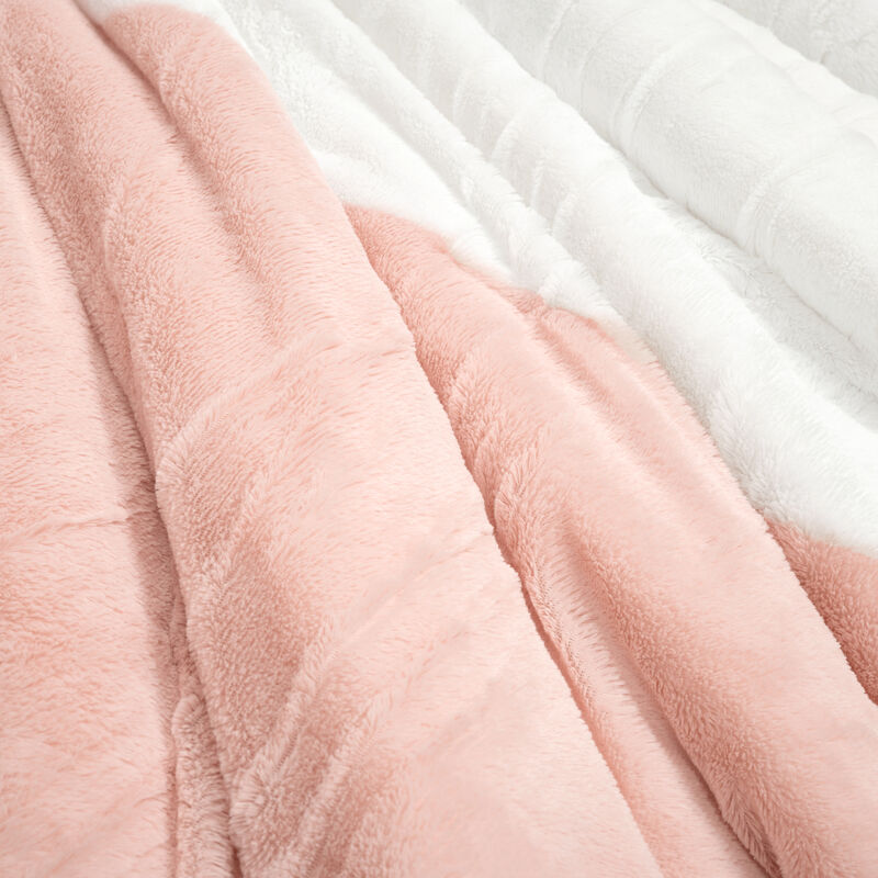 Farmhouse Color Block Ultra Soft Faux Fur All Season Kids Comforter 3-Pc Set