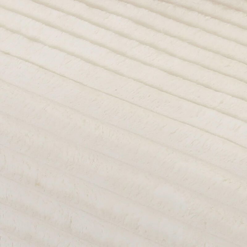 Casafoyer Tarra Fluffy Oversized Cream Corduroy Armchair image number 5