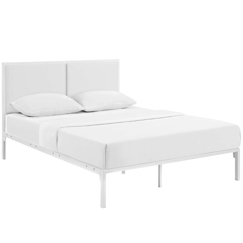 Modway - Della King Vinyl Bed White image number 0