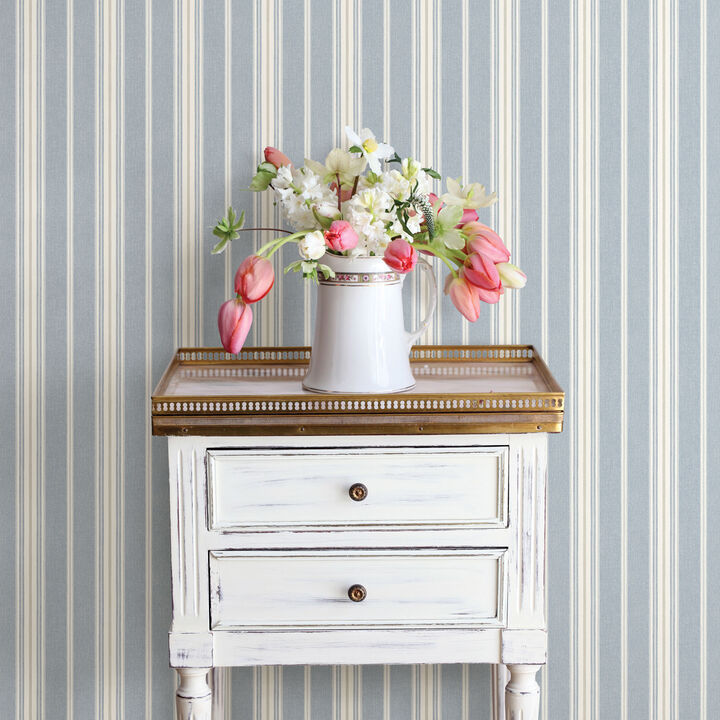Cooper Denim Stripe Wallpaper