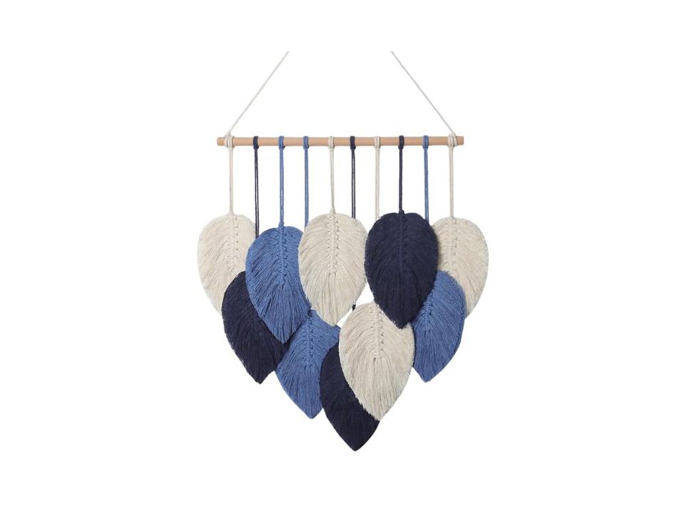 Macrame Leaf Wall Hanging Boho Tapestry Decor for Bedroom Living Room Home