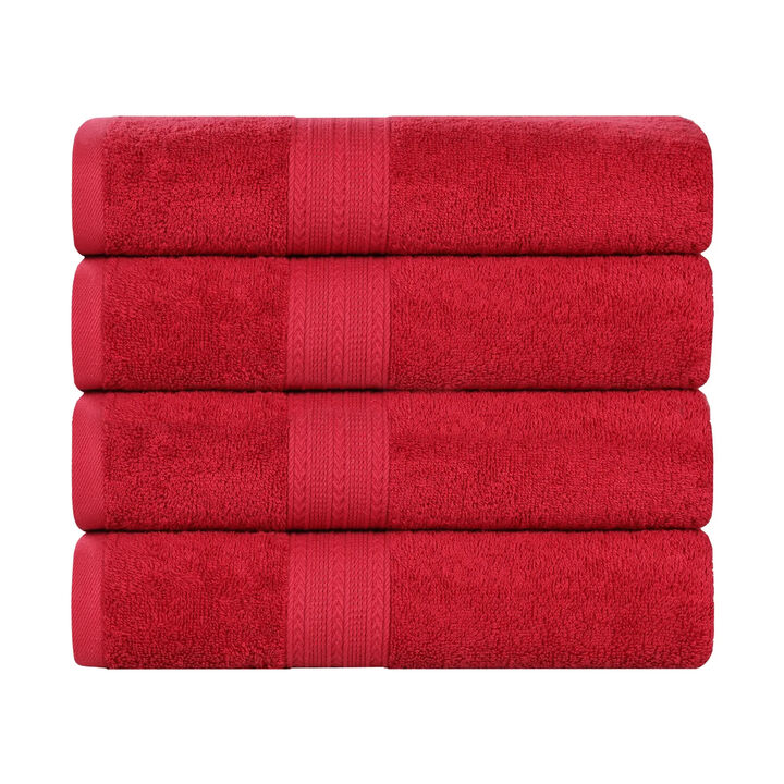 Ring-Spun Cotton 4-Piece Bath Towel Set &ndash; Soft & Absorbent Towels