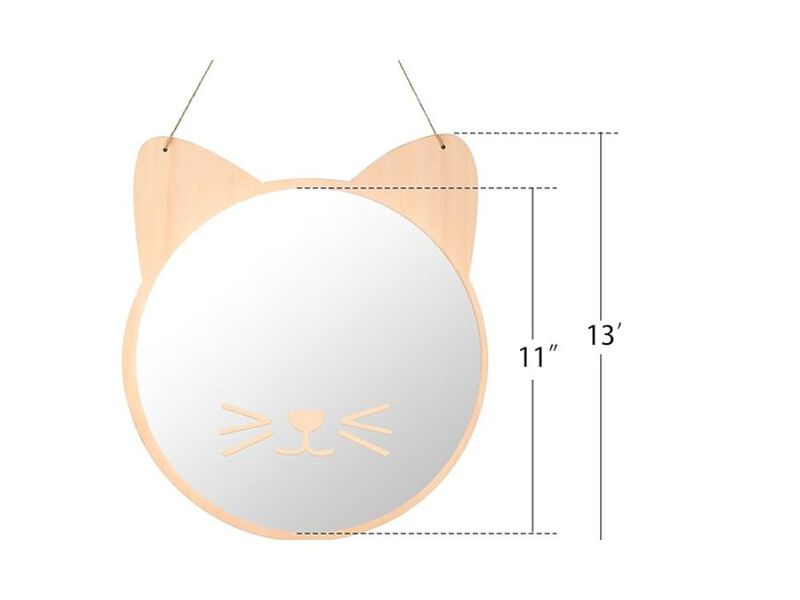 11" Cat-Shaped Acrylic Kids Wall Mirror &ndash; Unbreakable Safety Decor