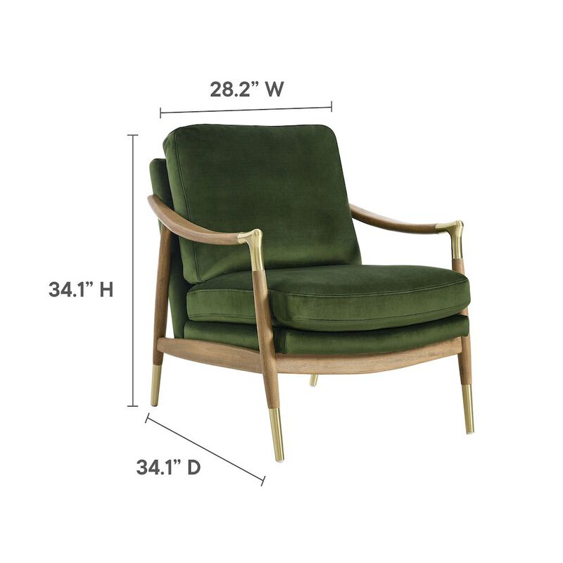 Langford Performance Velvet Accent Armchair image number 2