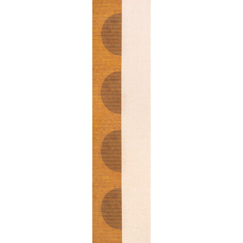 Demie Minimalist Graphic Circle Machine Washable Area Rug