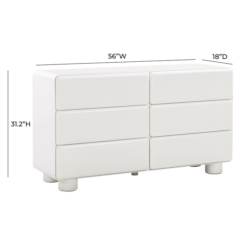 Tammy Taupe 6-Drawer Dresser.